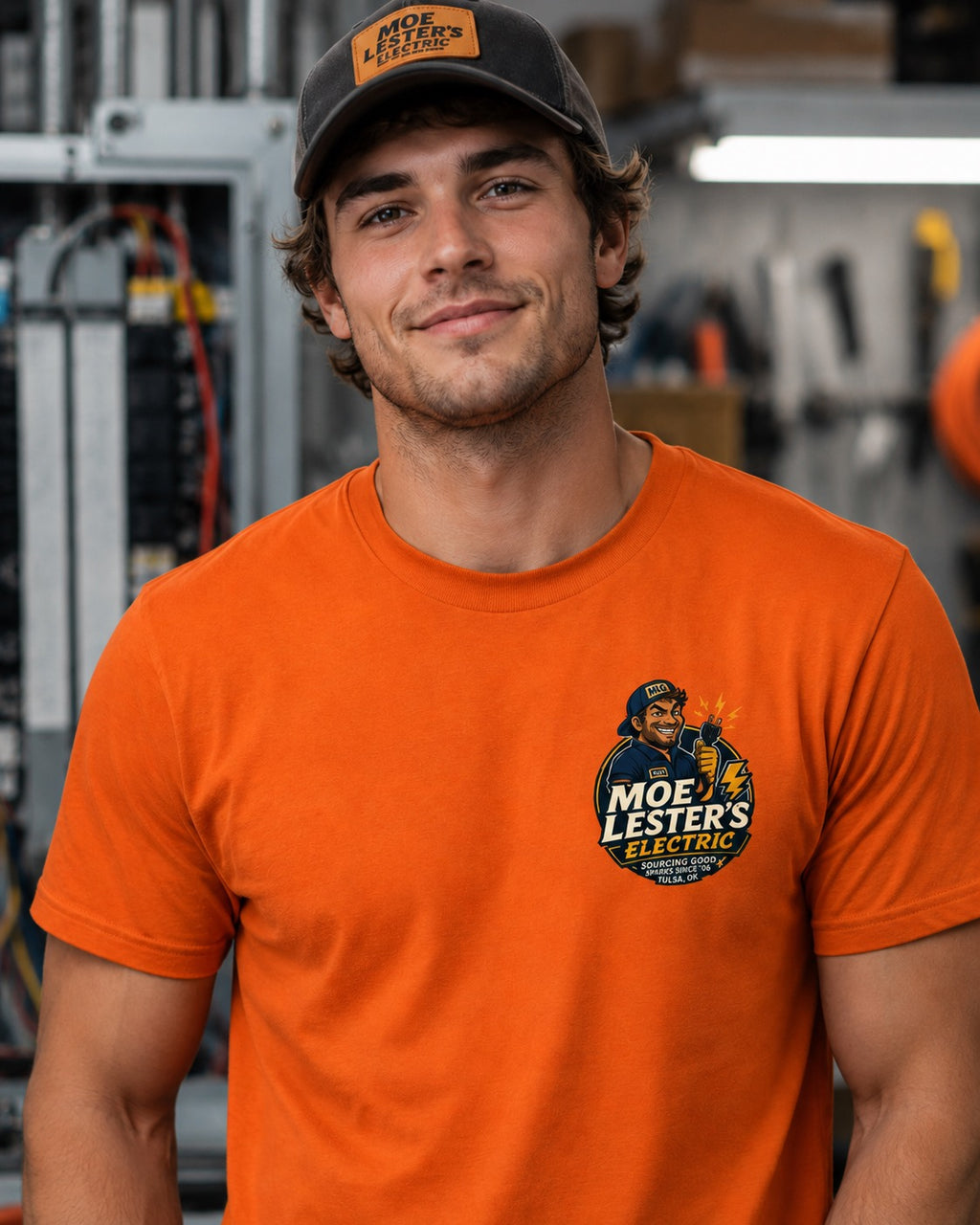 Moe Lester's Electric Company T-Shirt | Funny Electrician Performance Tee