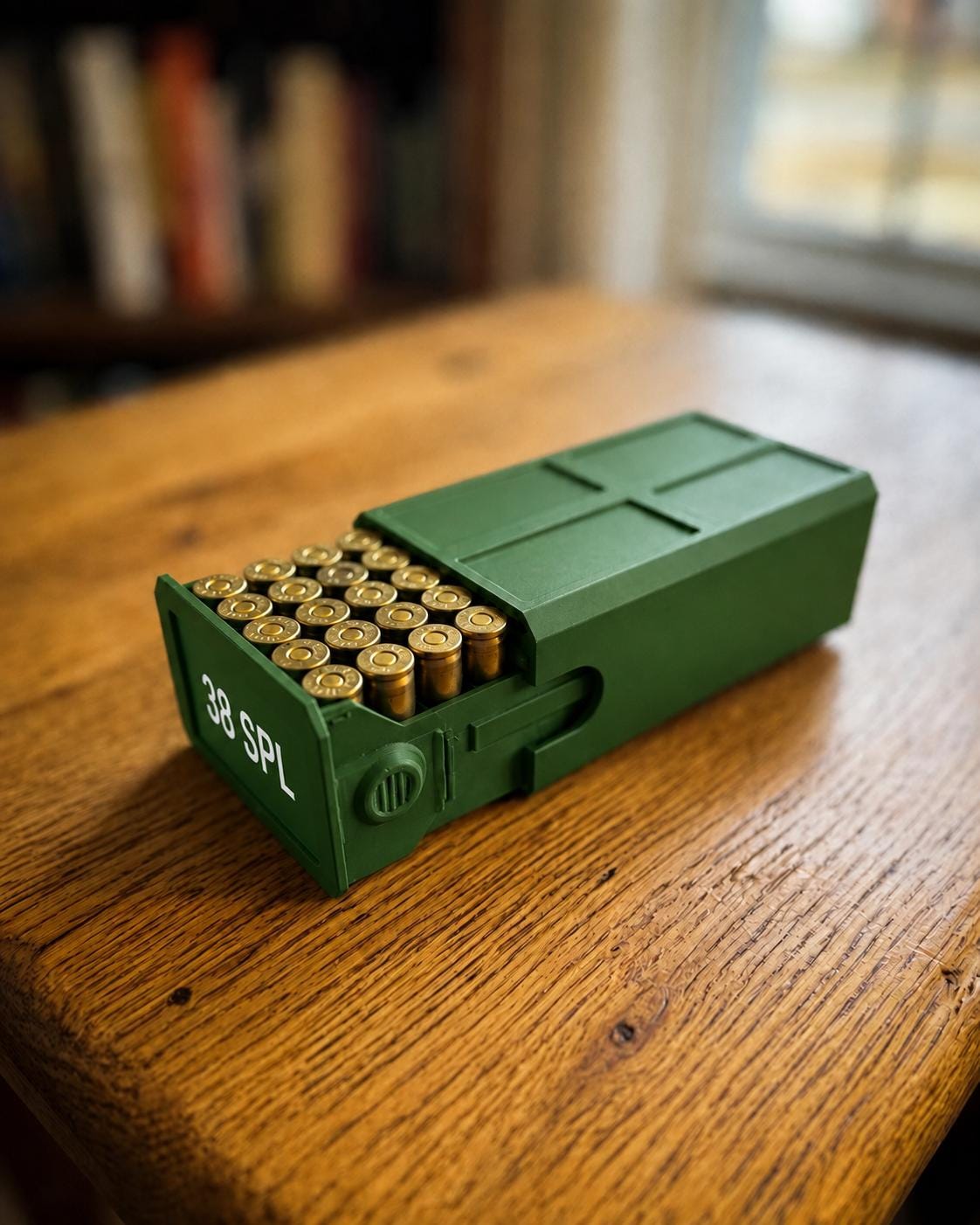 38 Special Ammo Case – 50 Round Stackable Storage Box, Dual-Latch System