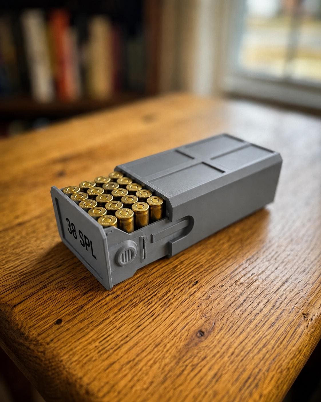 38 Special Ammo Case – 50 Round Stackable Storage Box, Dual-Latch System