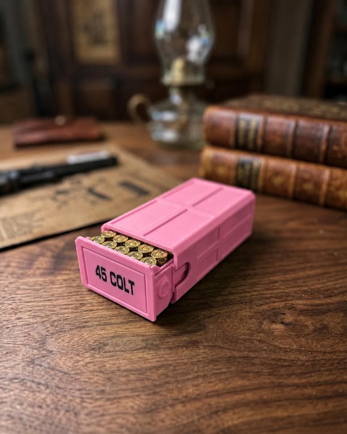 45 Colt Ammo Box – 50 Round Capacity – Stackable Sliding Drawer Ammunition Storage Case