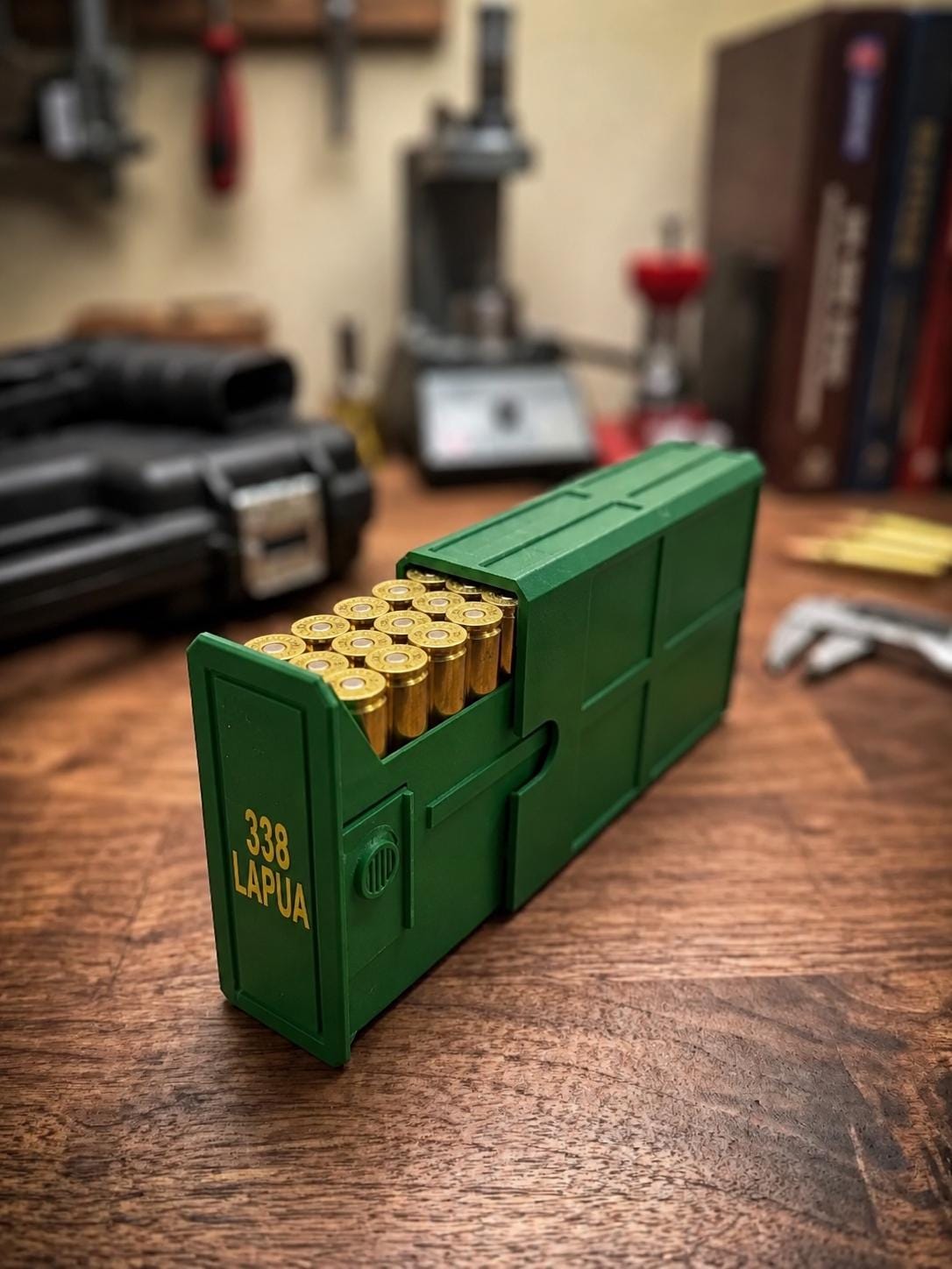 338 Lapua Ammo Box – 20 Round Stackable Storage Case (Made in USA)