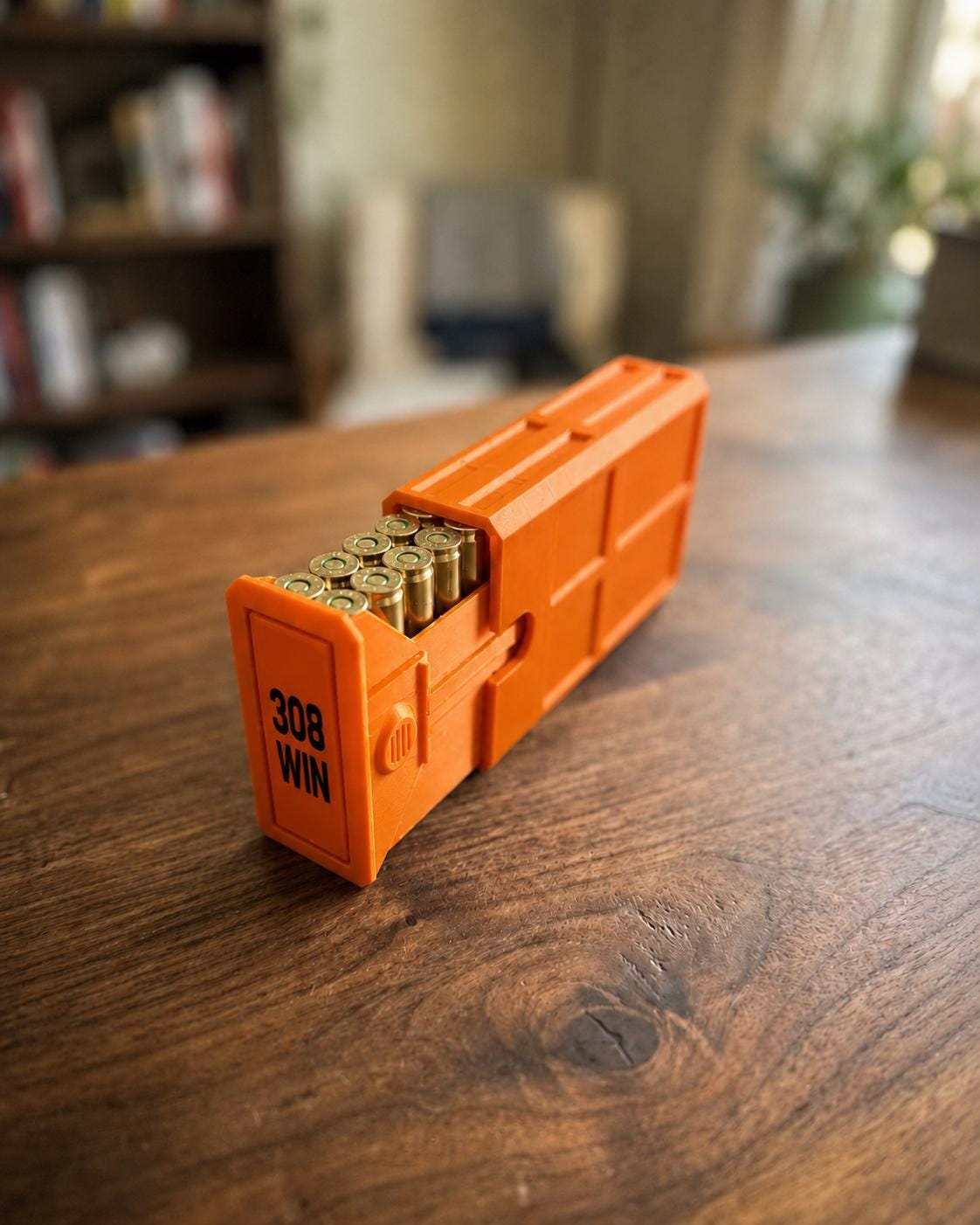 308 Winchester Magnum Ammo Box | 20 Round Stackable Storage Case | Dual-Latch Ammo Holder