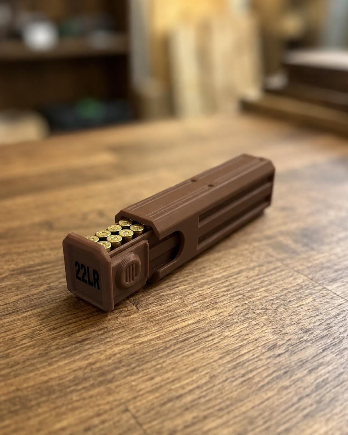 22LR Pocket Ammo Box – 30 Round Capacity – Compact Stackable Sliding Ammunition Storage Case