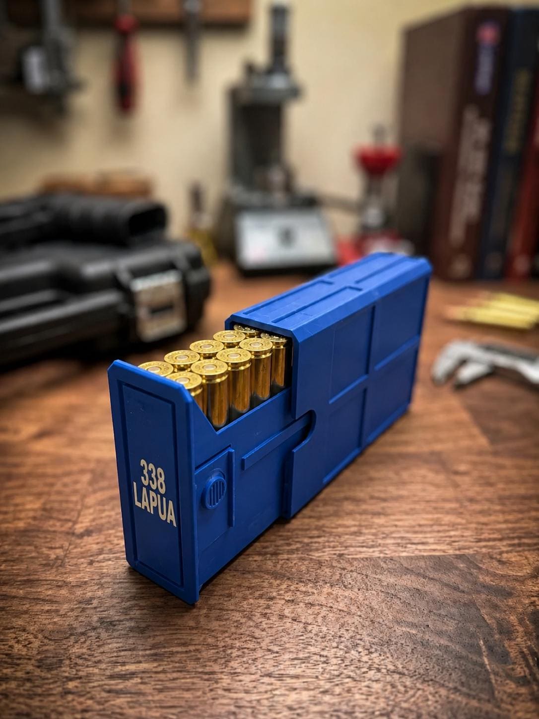 338 Lapua Ammo Box – 20 Round Stackable Storage Case (Made in USA)