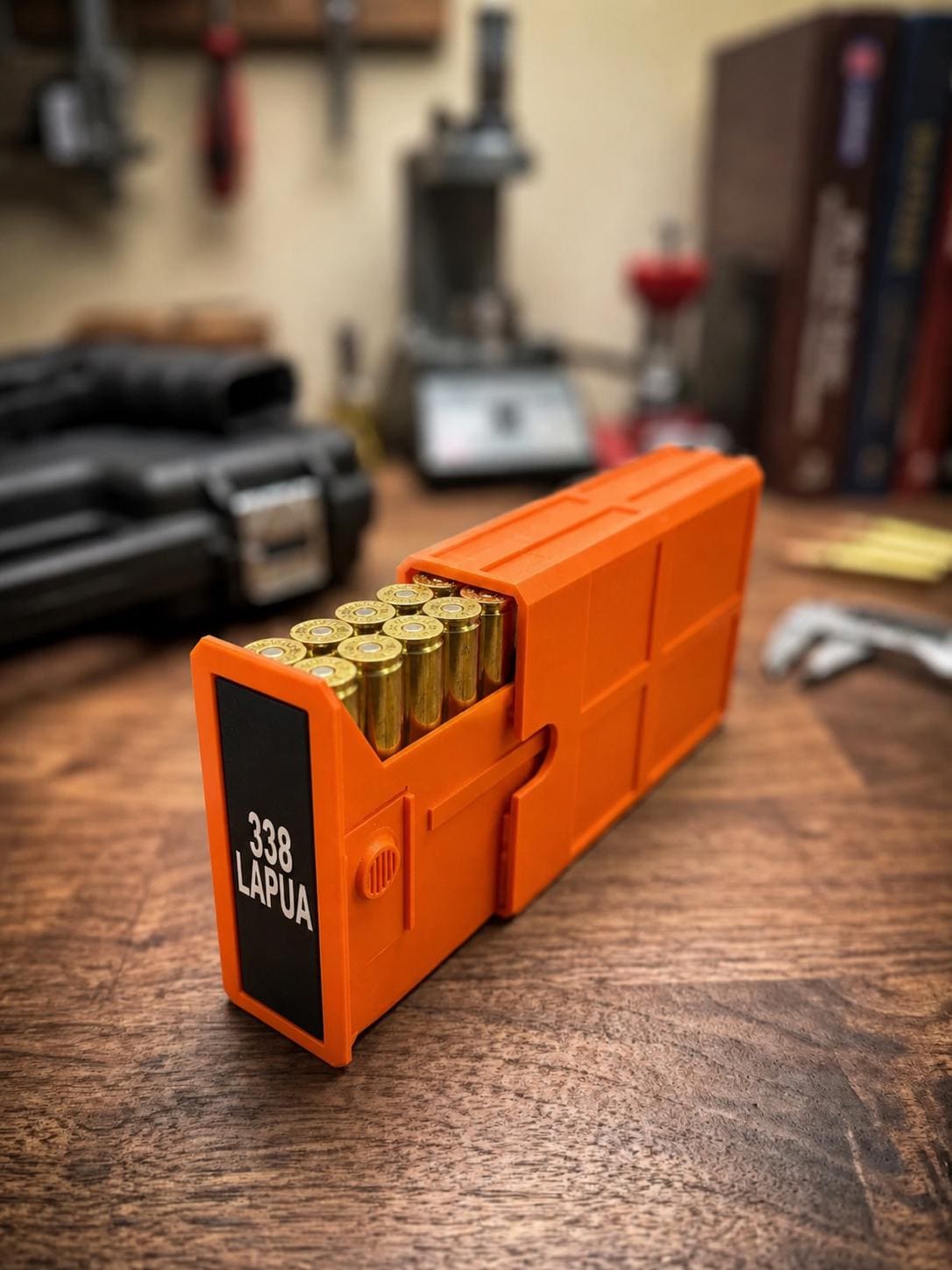 338 Lapua Ammo Box – 20 Round Stackable Storage Case (Made in USA)