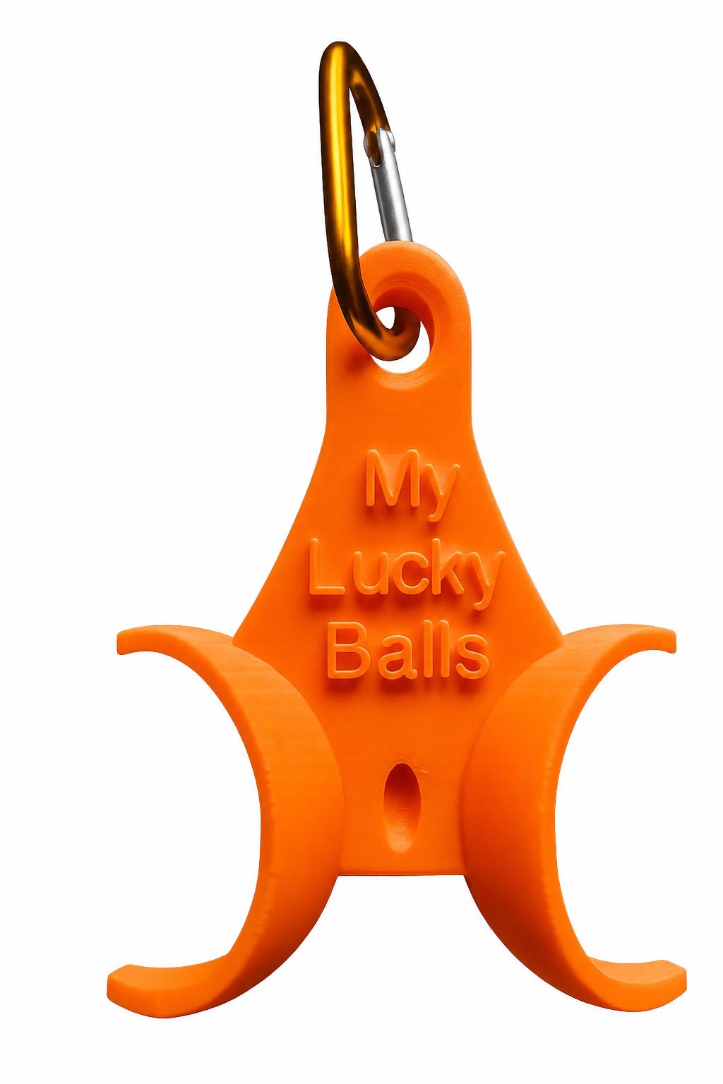 Golf Ball Holder Keychain, Custom Golf Gift, Holds 2 Balls & 2–4 Tees, Carabiner Golf Bag Accessory, Personalized Option