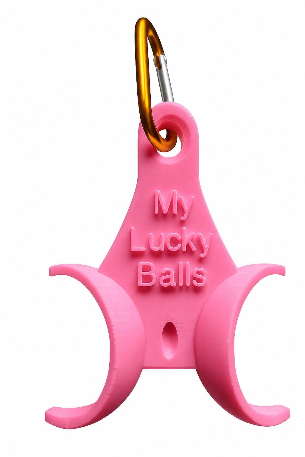 Golf Ball Holder Keychain, Custom Golf Gift, Holds 2 Balls & 2–4 Tees, Carabiner Golf Bag Accessory, Personalized Option
