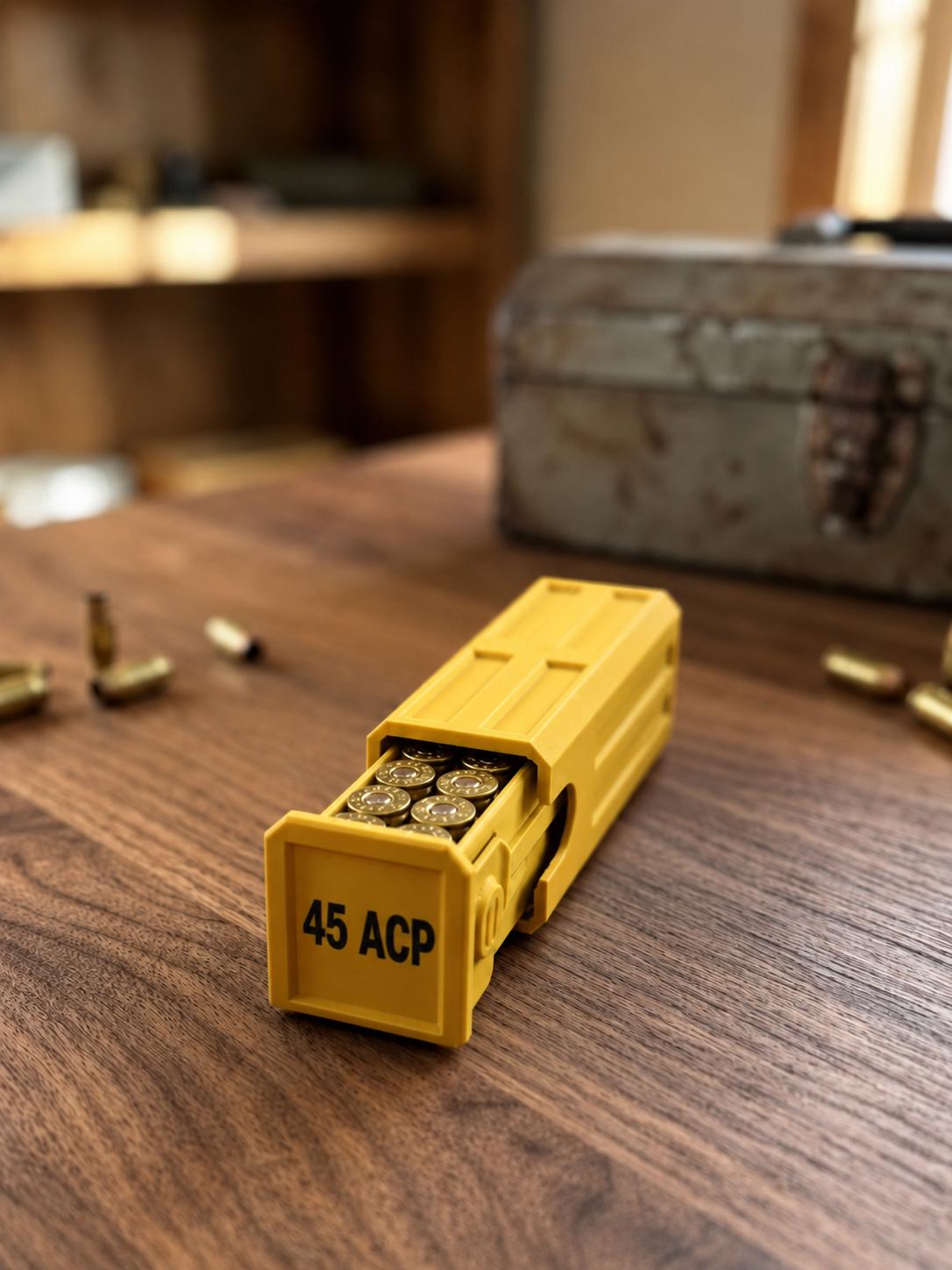 45 ACP Ammo Case – 16 Round Stackable Pocket Storage Box
